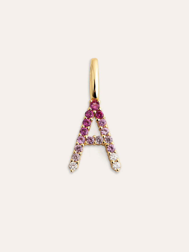 Charm Letter Spark Sakura 18K Gold Plated