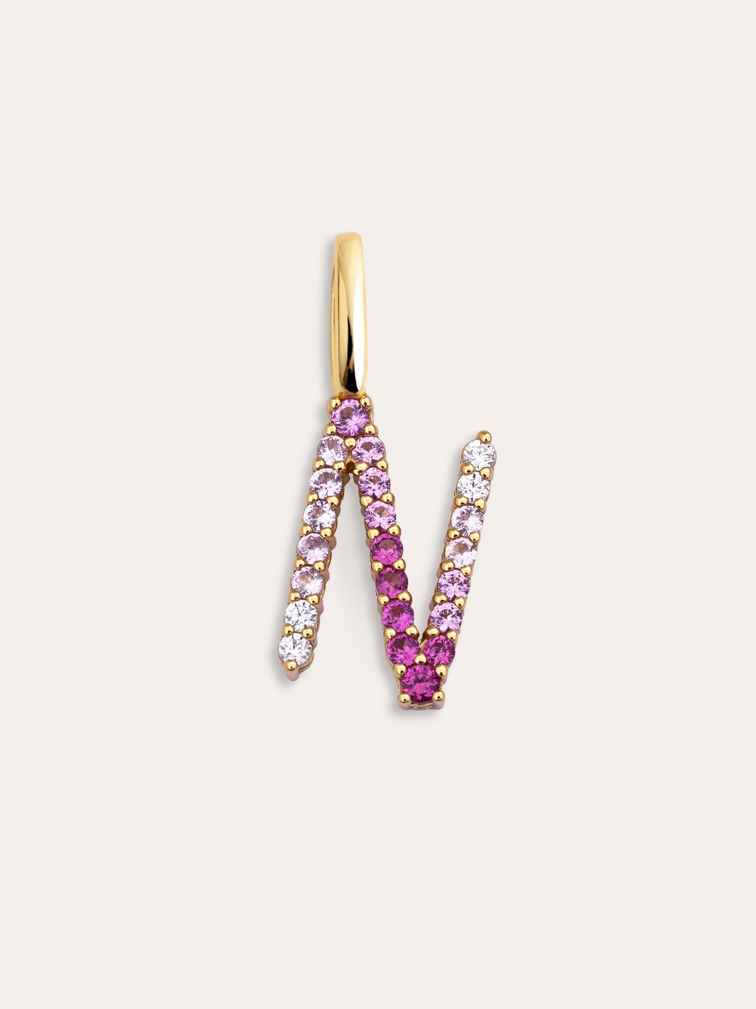 Charm Letter Spark Sakura 18K Gold Plated