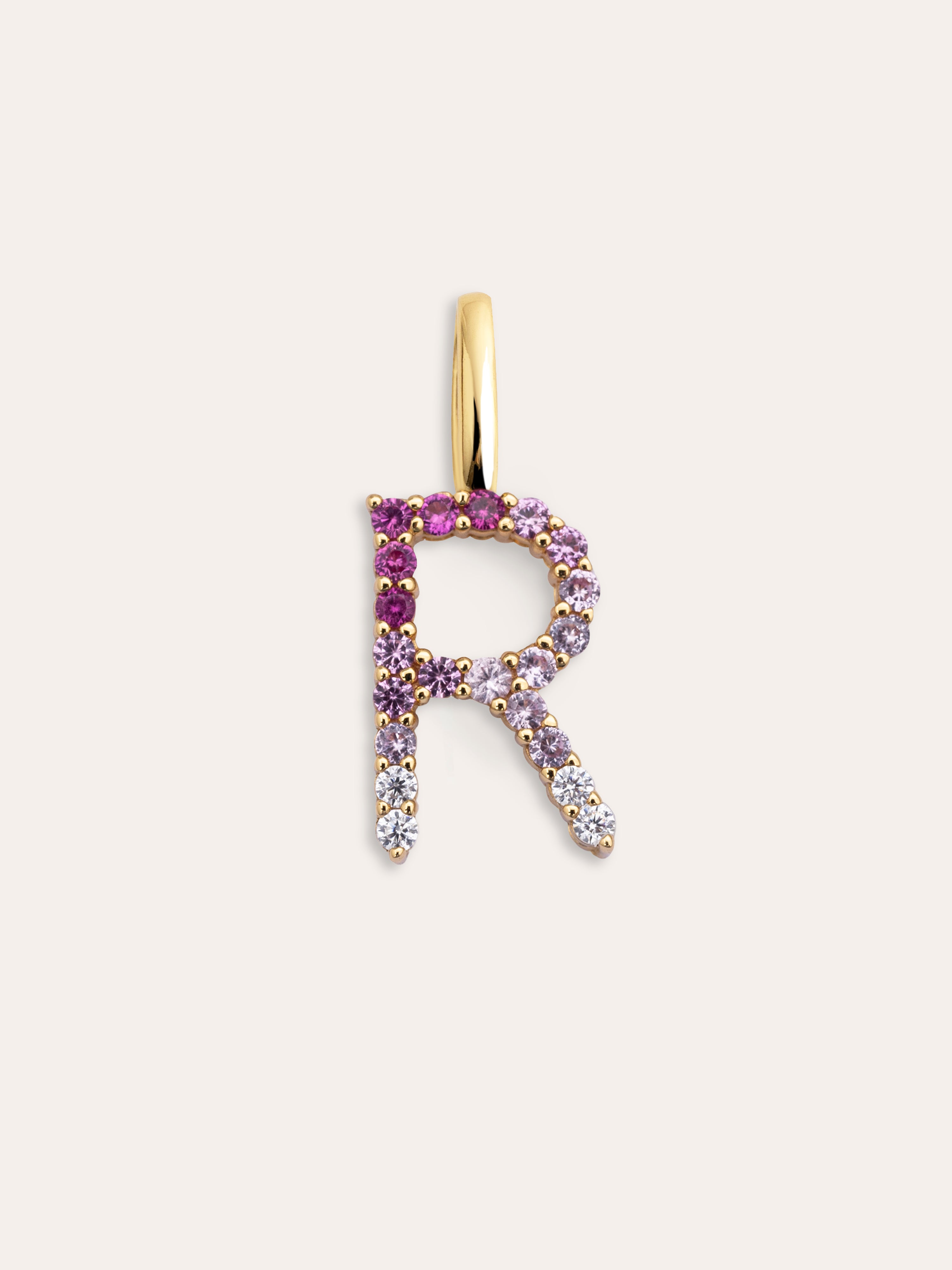Charm Letter Spark Sakura 18K Gold Plated