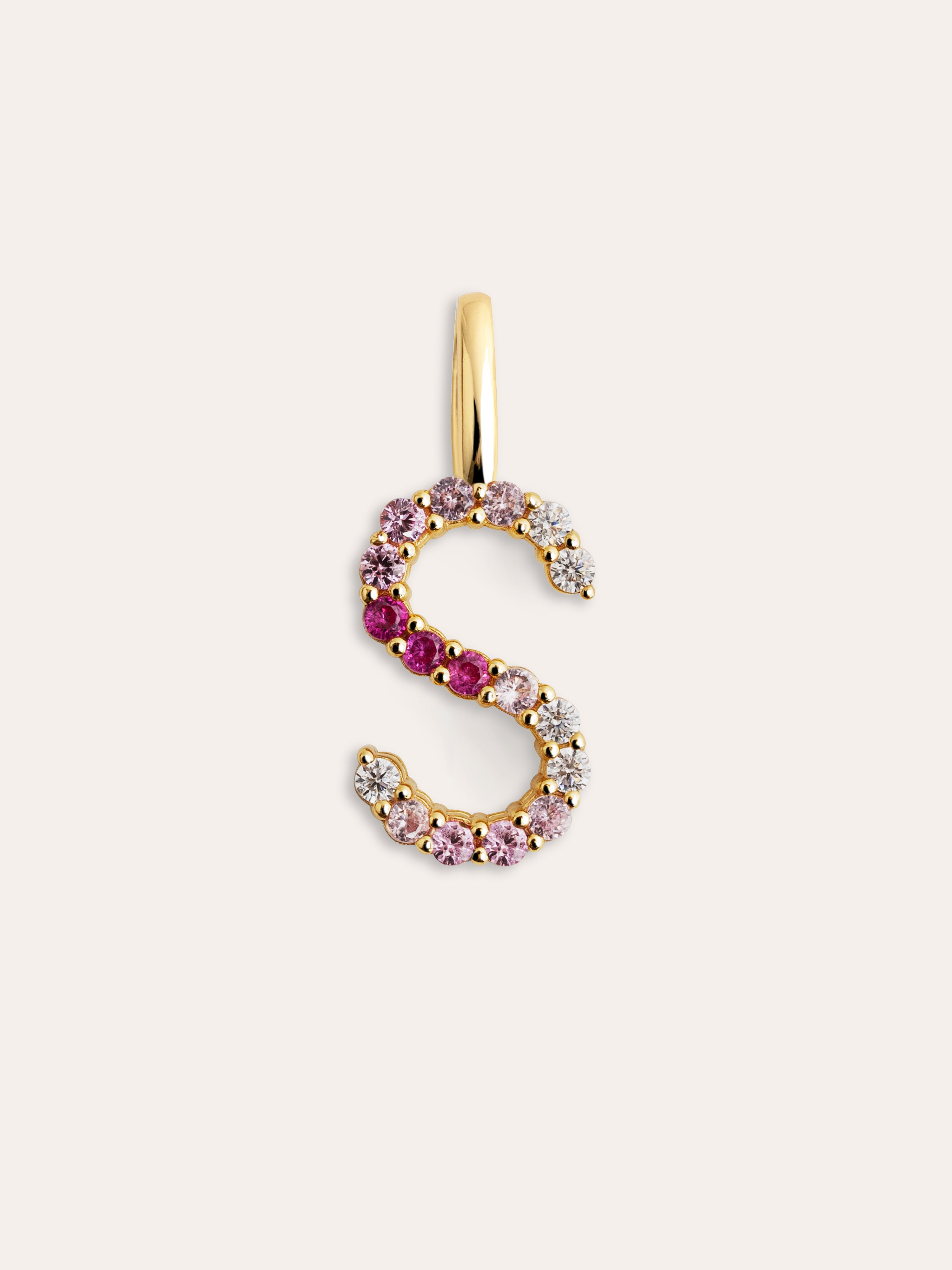 Charm Letter Spark Sakura 18K Gold Plated
