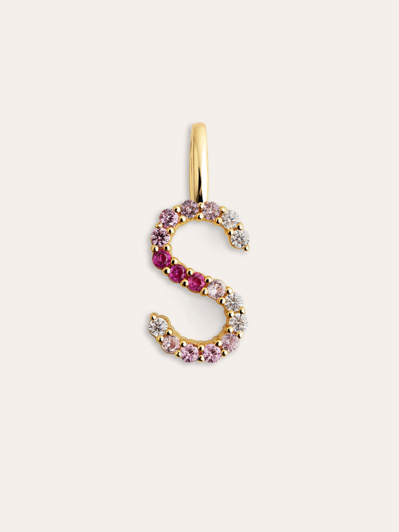 Charm Letter Spark Sakura 18K Gold Plated