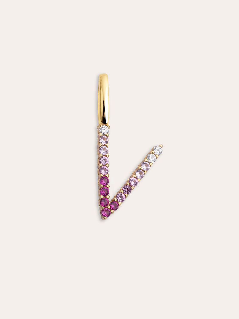 Charm Letter Spark Sakura 18K Gold Plated