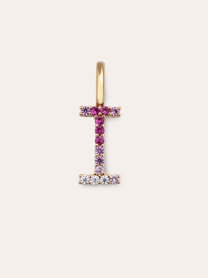 Charm Letter Spark Sakura Prata Banho de Ouro