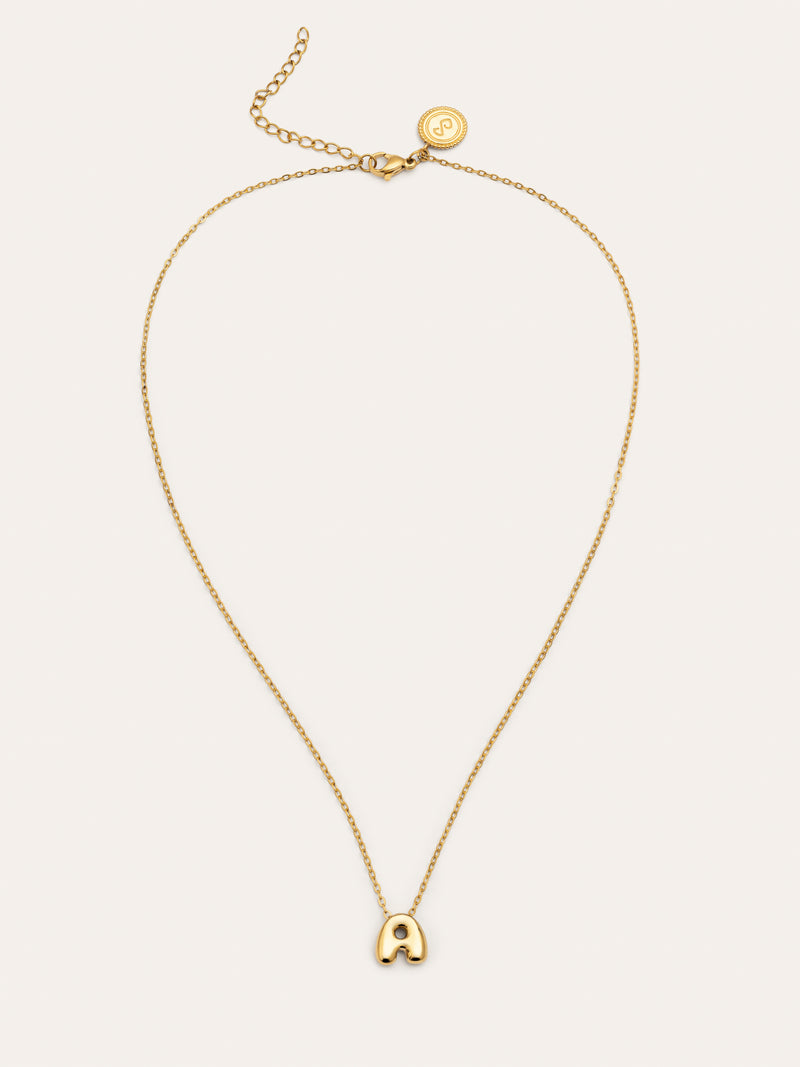 Colar Personalizado Hailey Letter Aço Banho de Ouro