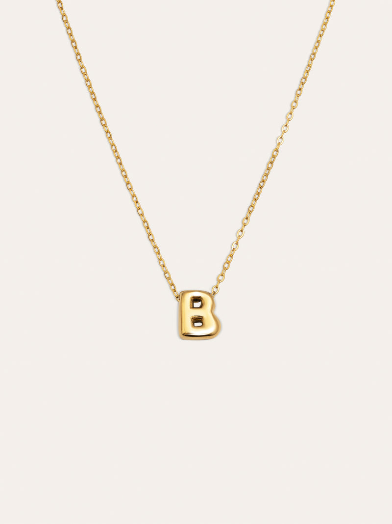 Colar Personalizado Hailey Letter Aço Banho de Ouro