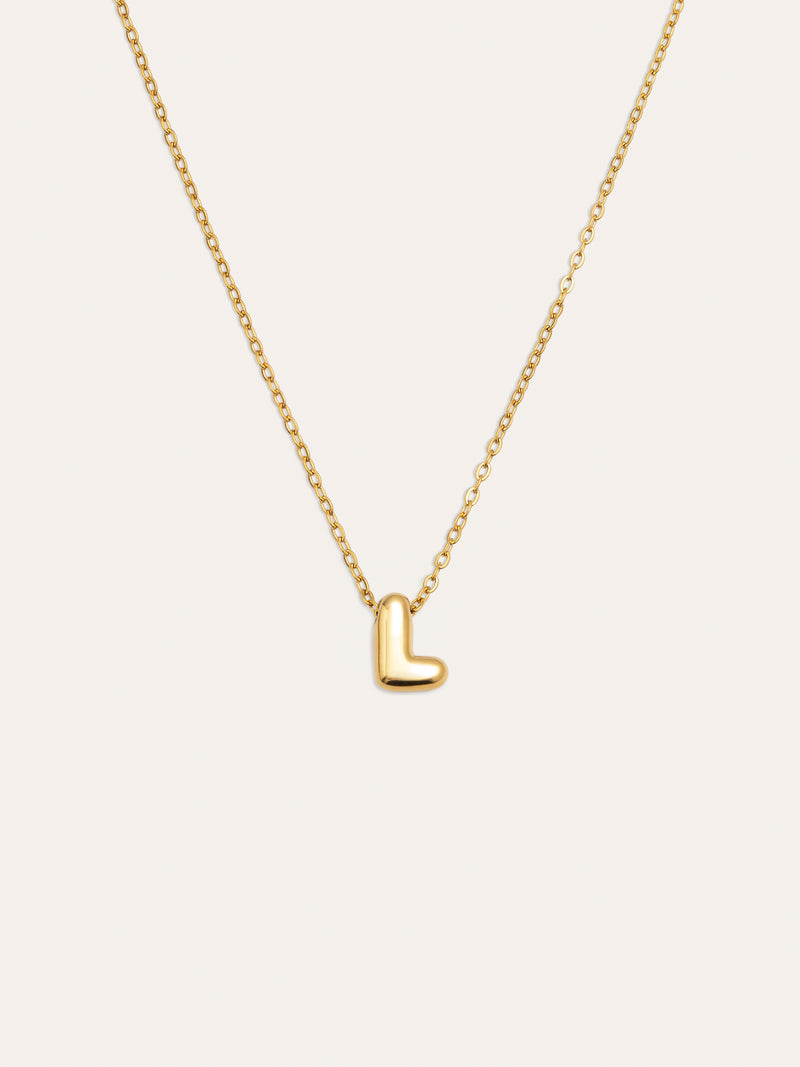Colar Personalizado Hailey Letter Aço Banho de Ouro