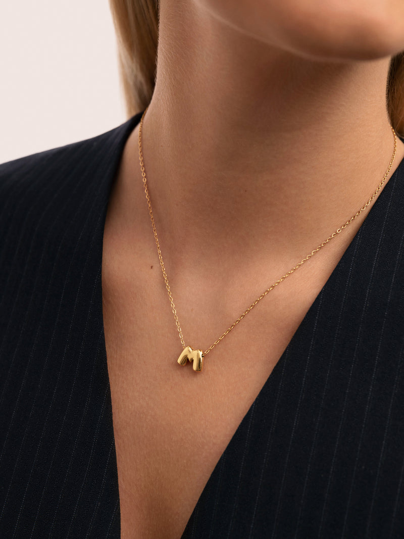 Colar Personalizado Hailey Letter Aço Banho de Ouro