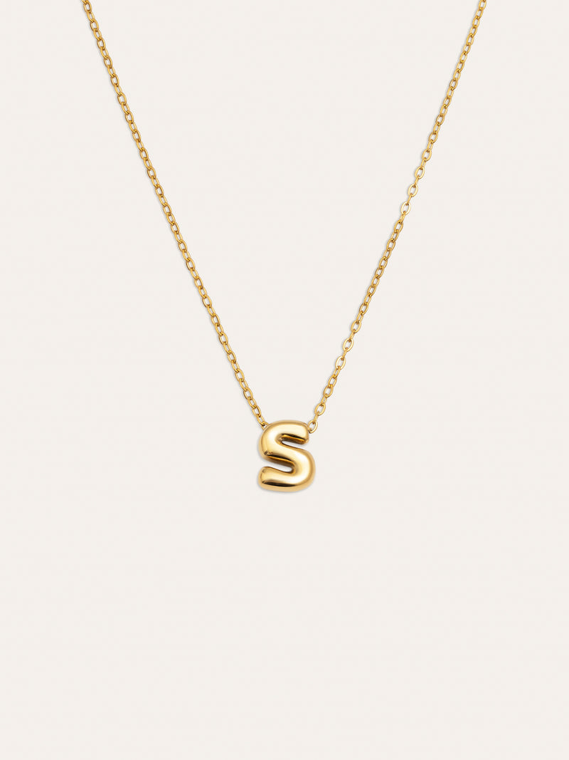 Colar Personalizado Hailey Letter Aço Banho de Ouro