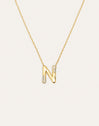 Collar Personalizado Letter Brillante Baño Oro
