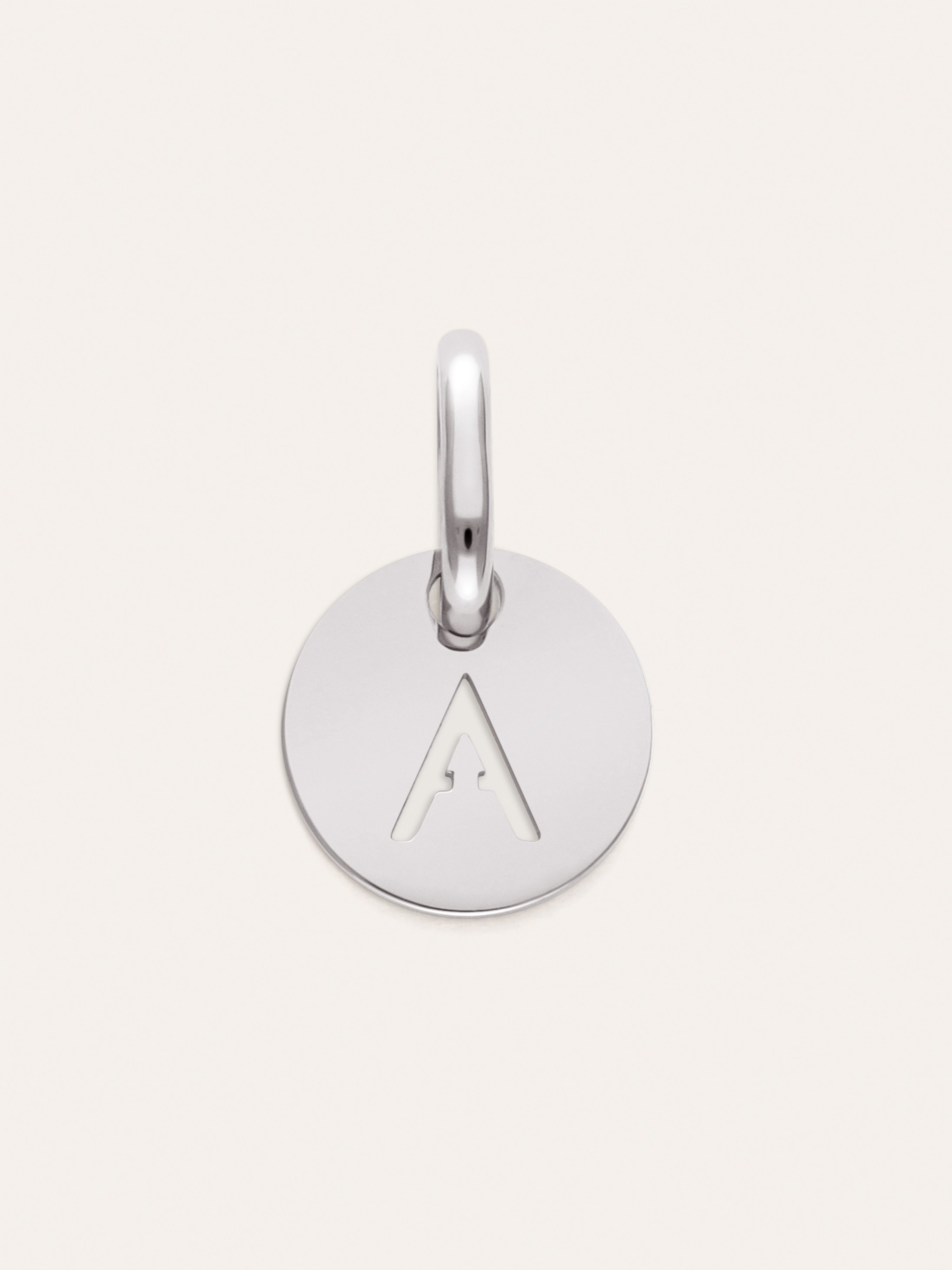 Charm Mini Medallion Letter Acier