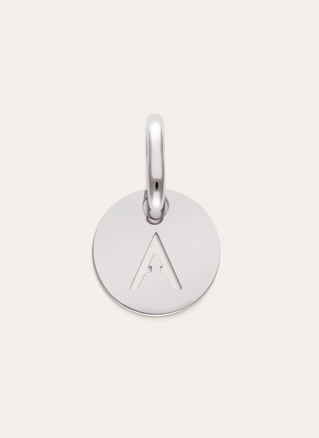 Charm Mini Medallion Letter Acier