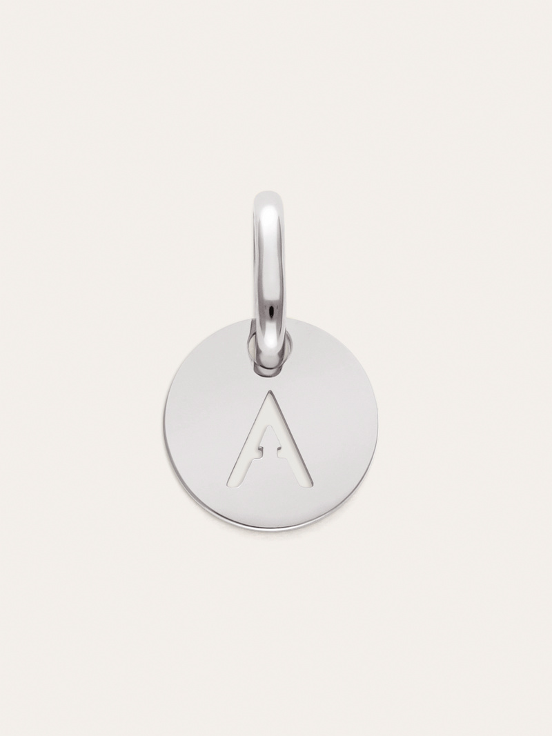 Charm Mini Medallion Letter Acier