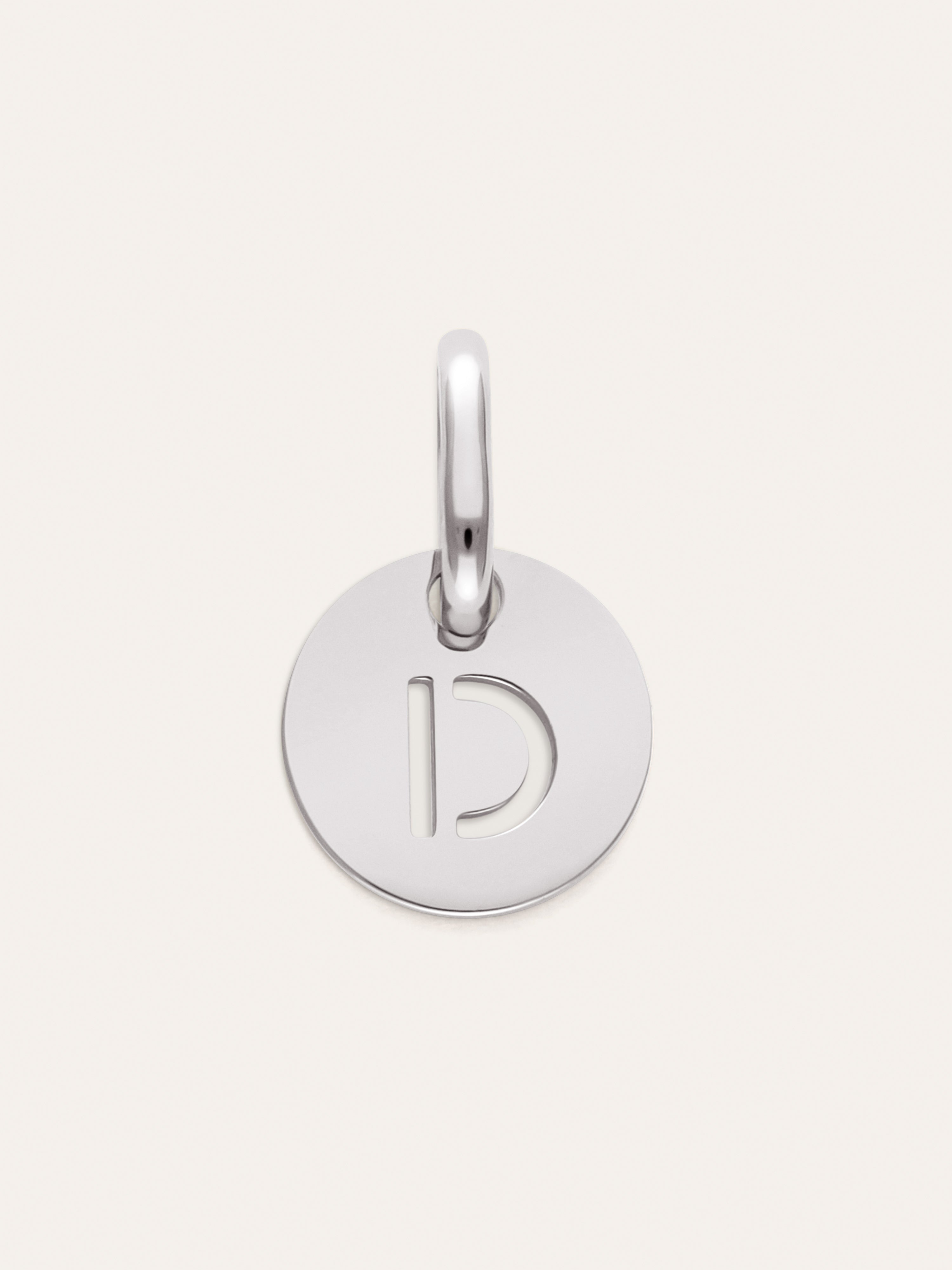 Charm Mini Medallion Letter Acier