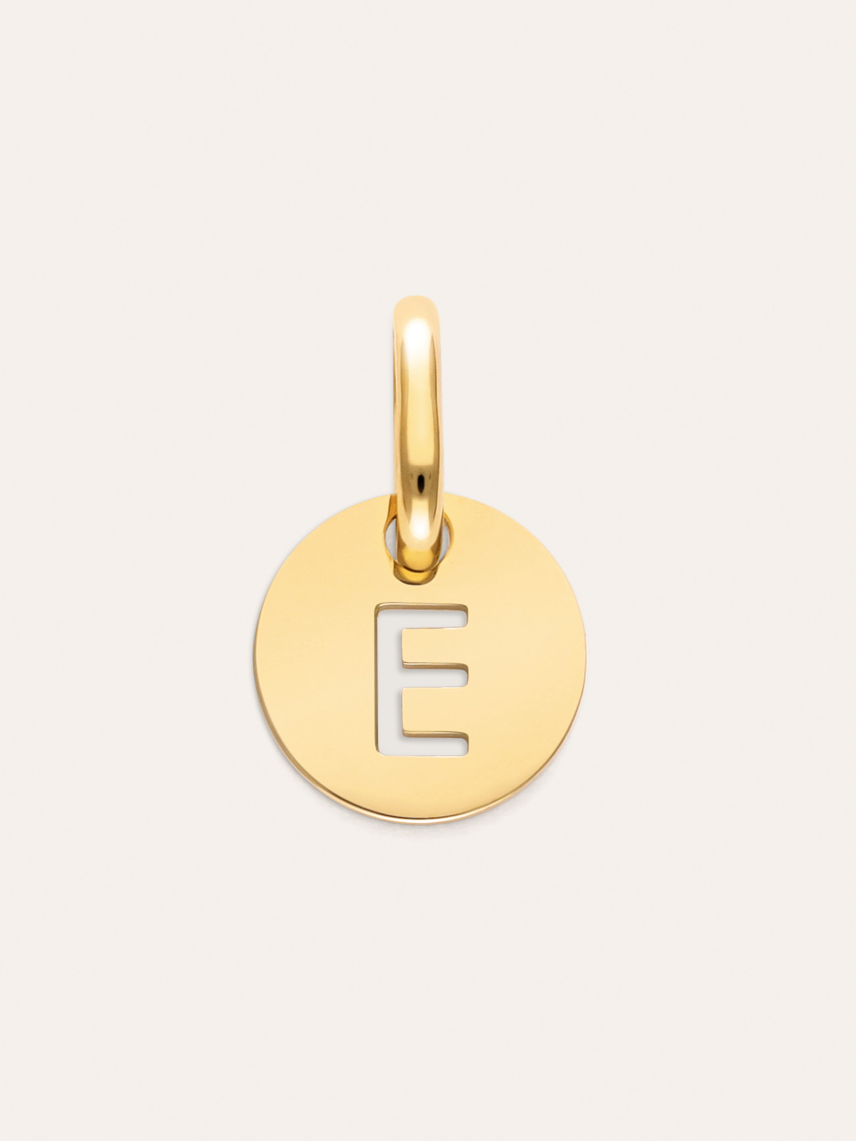 Charm Mini Medallion Letter Acier plaqué or