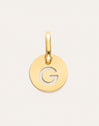 Charm Mini Medallion Letter Acier plaqué or