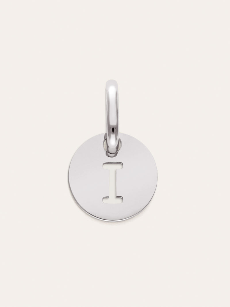 Charm Mini Medallion Letter Acier