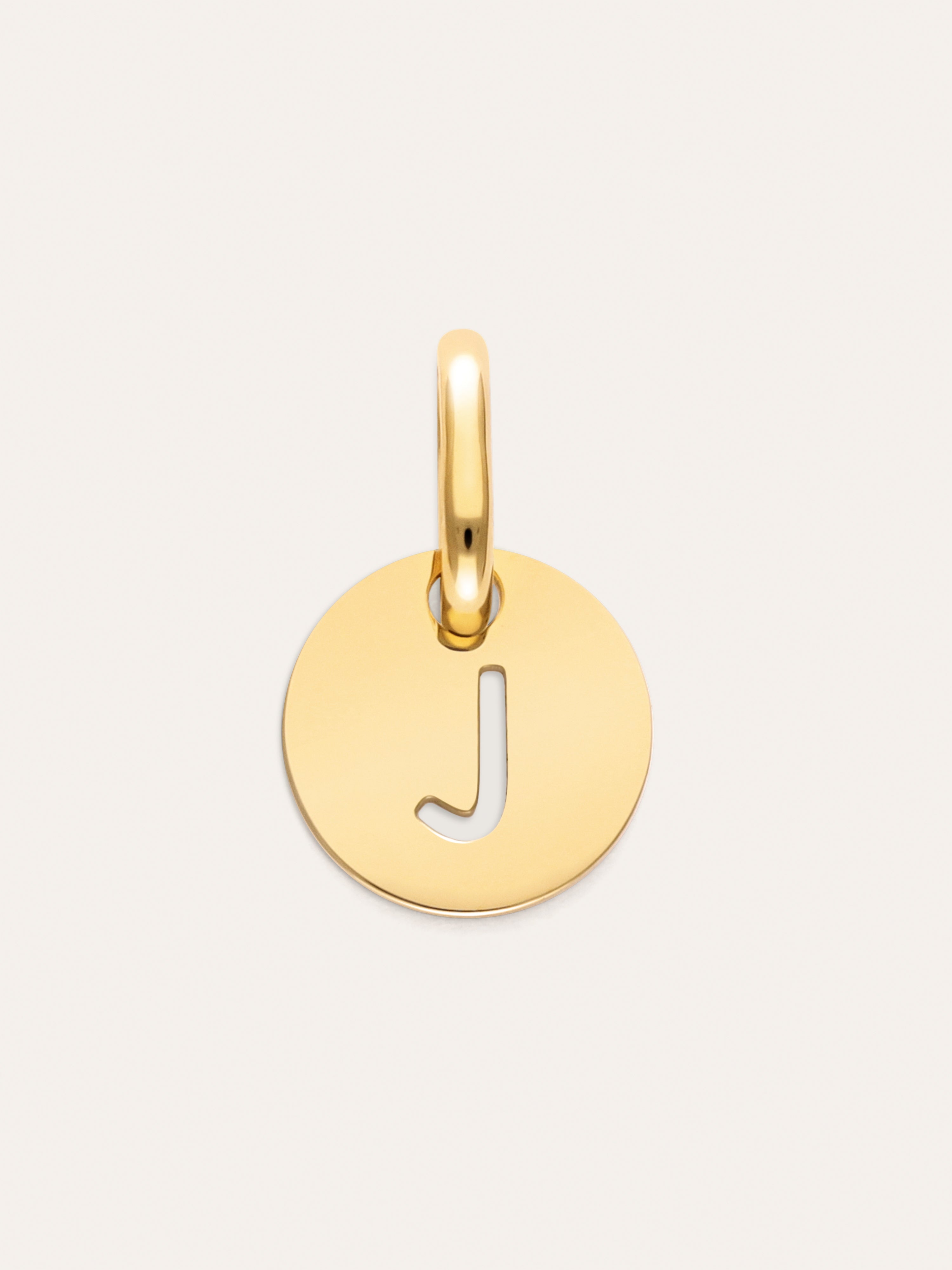 Charm Mini Medallion Letter Acier plaqué or