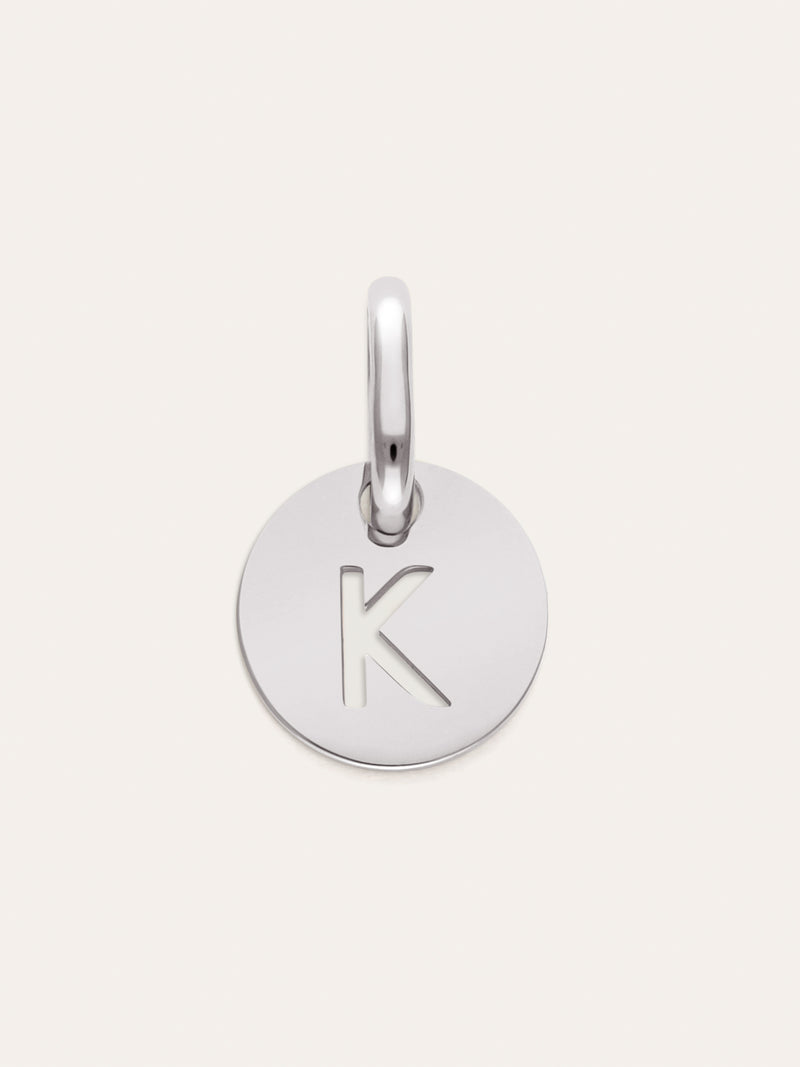Charm Mini Medallion Letter Acier
