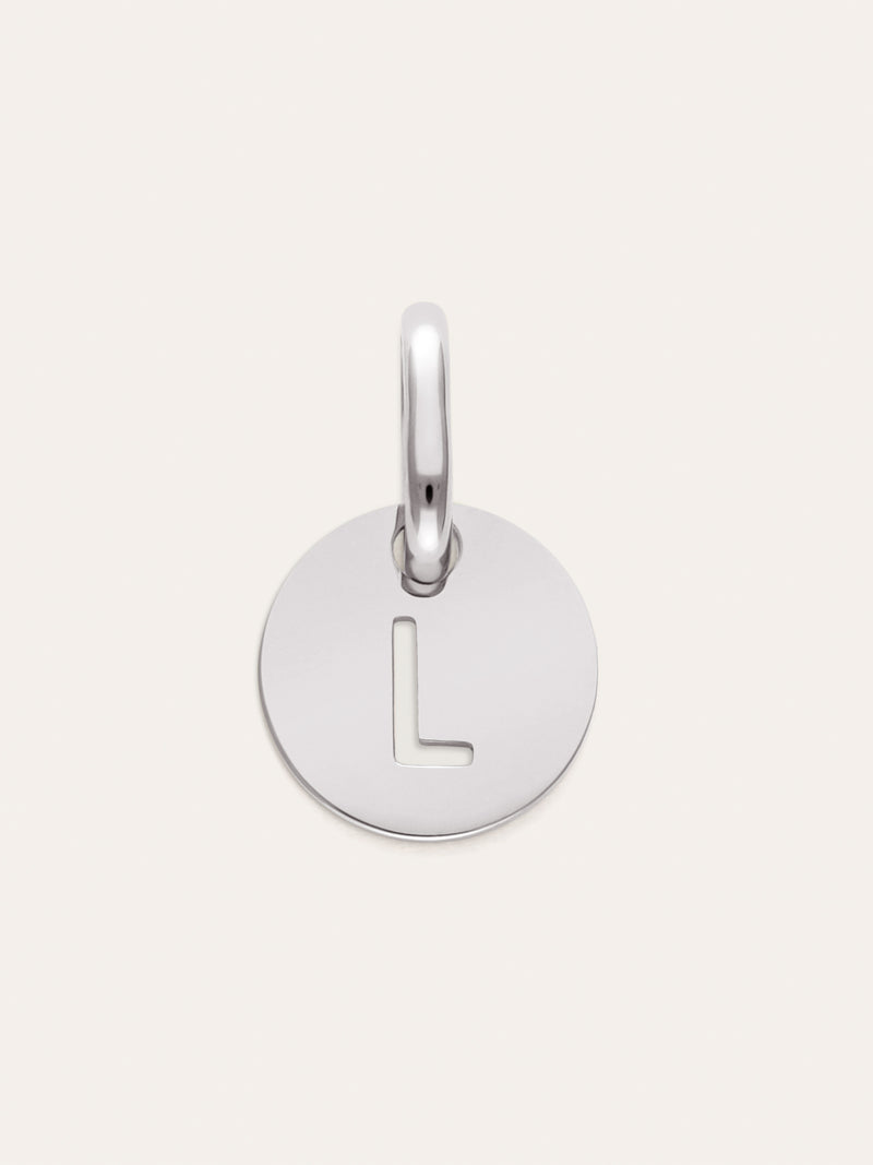Charm Mini Medallion Letter Acier