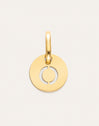 Charm Mini Medallion Letter Acier plaqué or