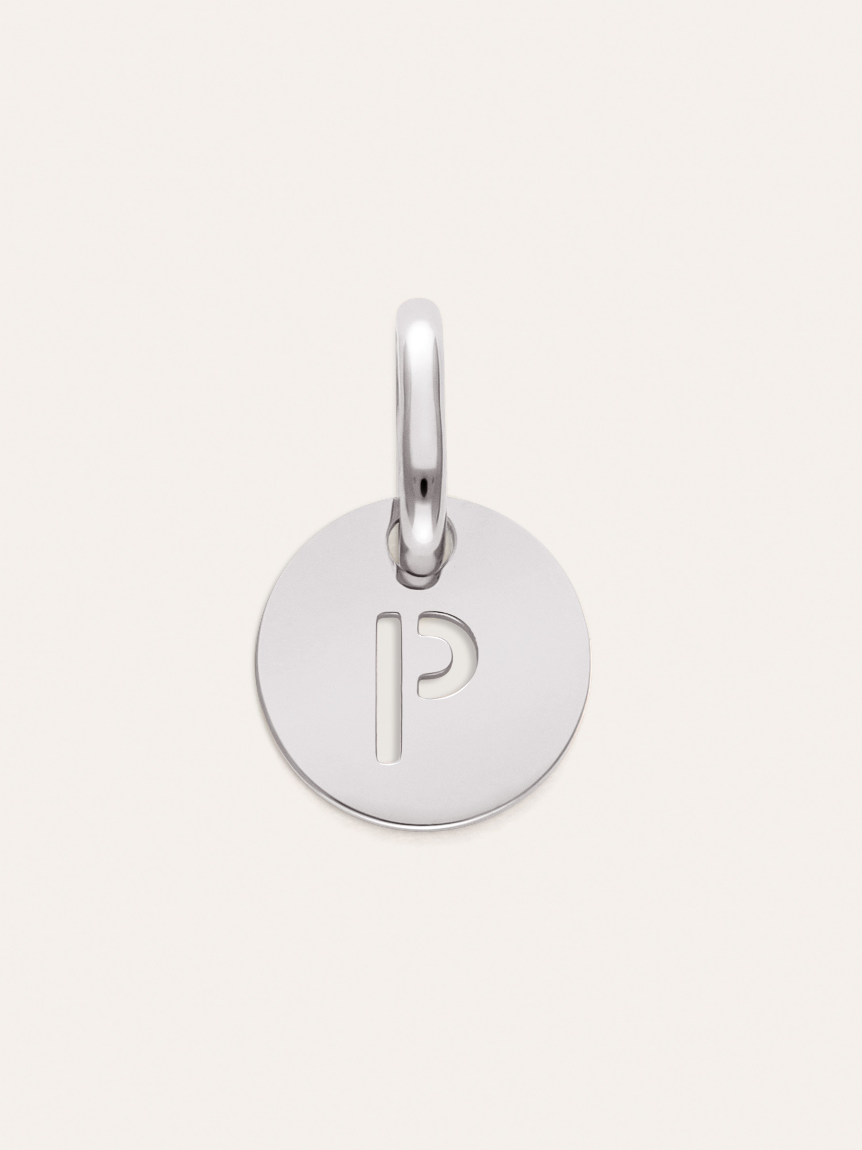 Charm Mini Medallion Letter Acier