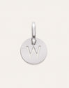 Charm Mini Medallion Letter Acier