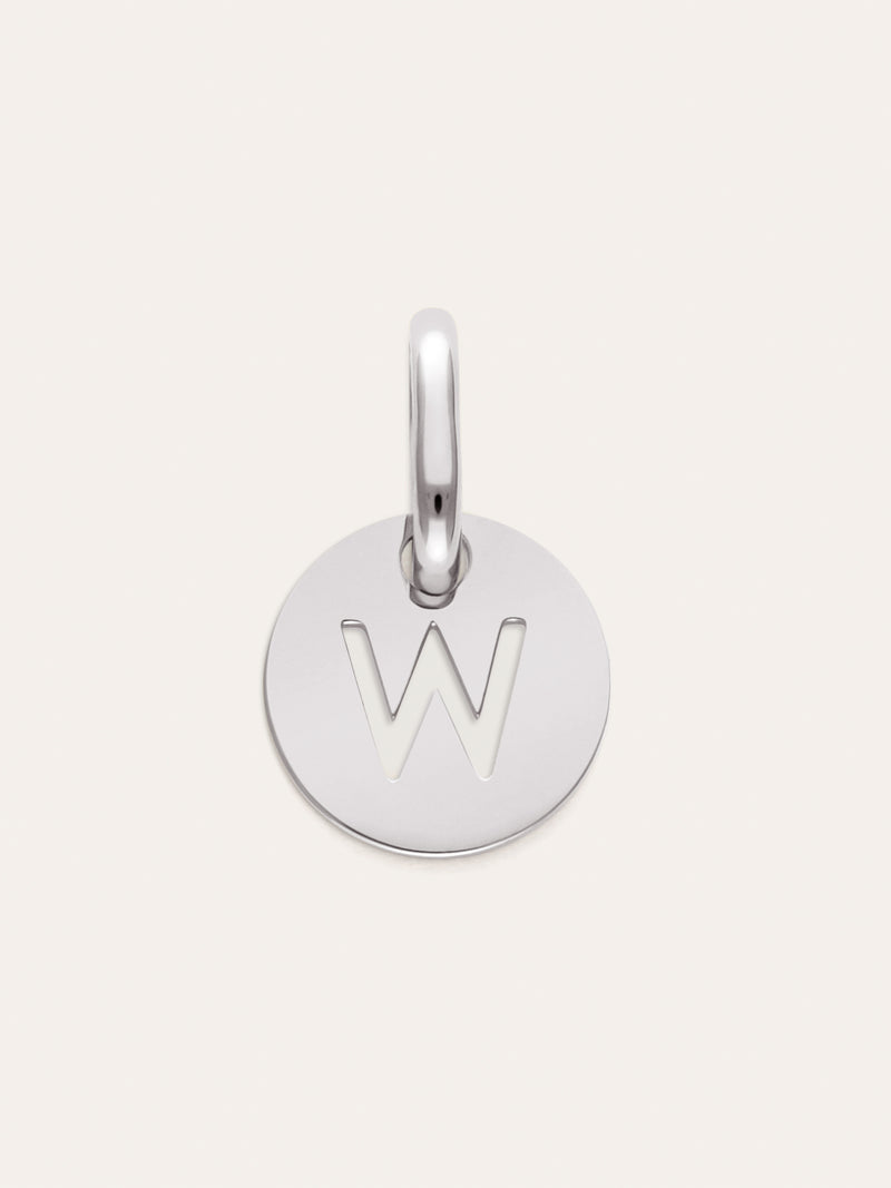 Charm Mini Medallion Letter Acier