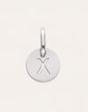 Charm Mini Medallion Letter Acier