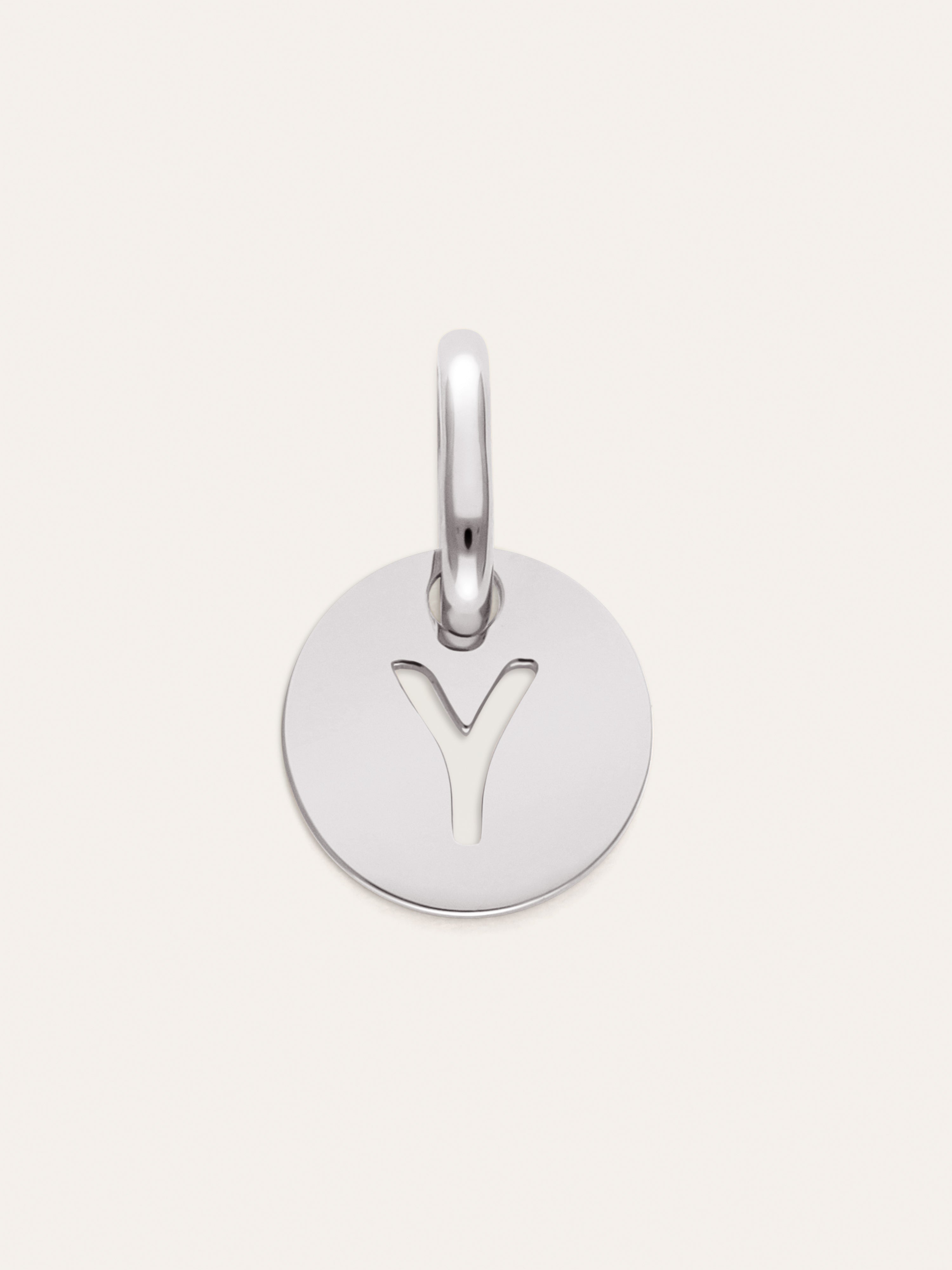 Charm Mini Medallion Letter Acier