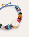 Imagen detalle de Bracelet Personnalisé Lettre Nacre Acier Plaqué Or