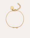Single Letter armband van staal met gouden plating - vista 7