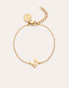 Single Letter armband van staal met gouden plating - vista 9