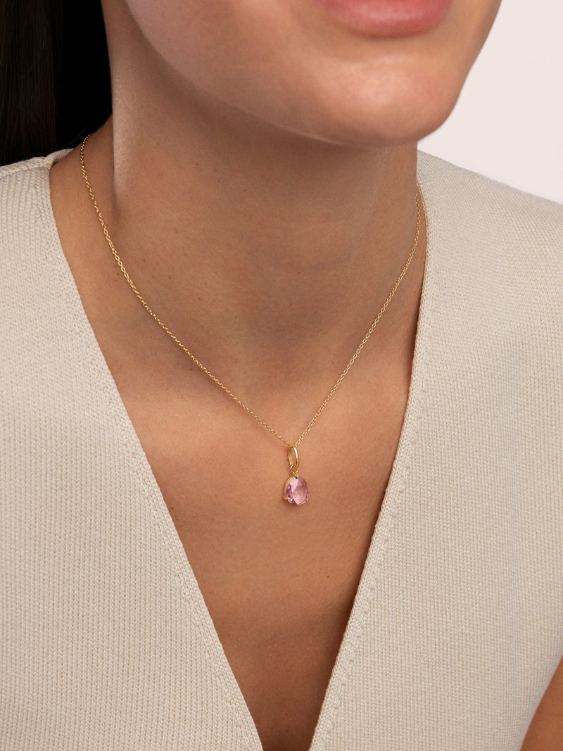 Charm Birthstones Prata Banho de Ouro