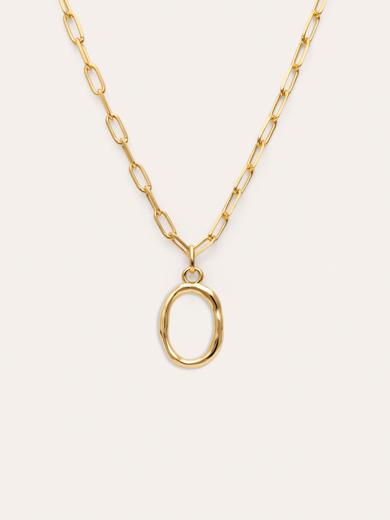 Chic Letter XL Personalized Gold Necklace
