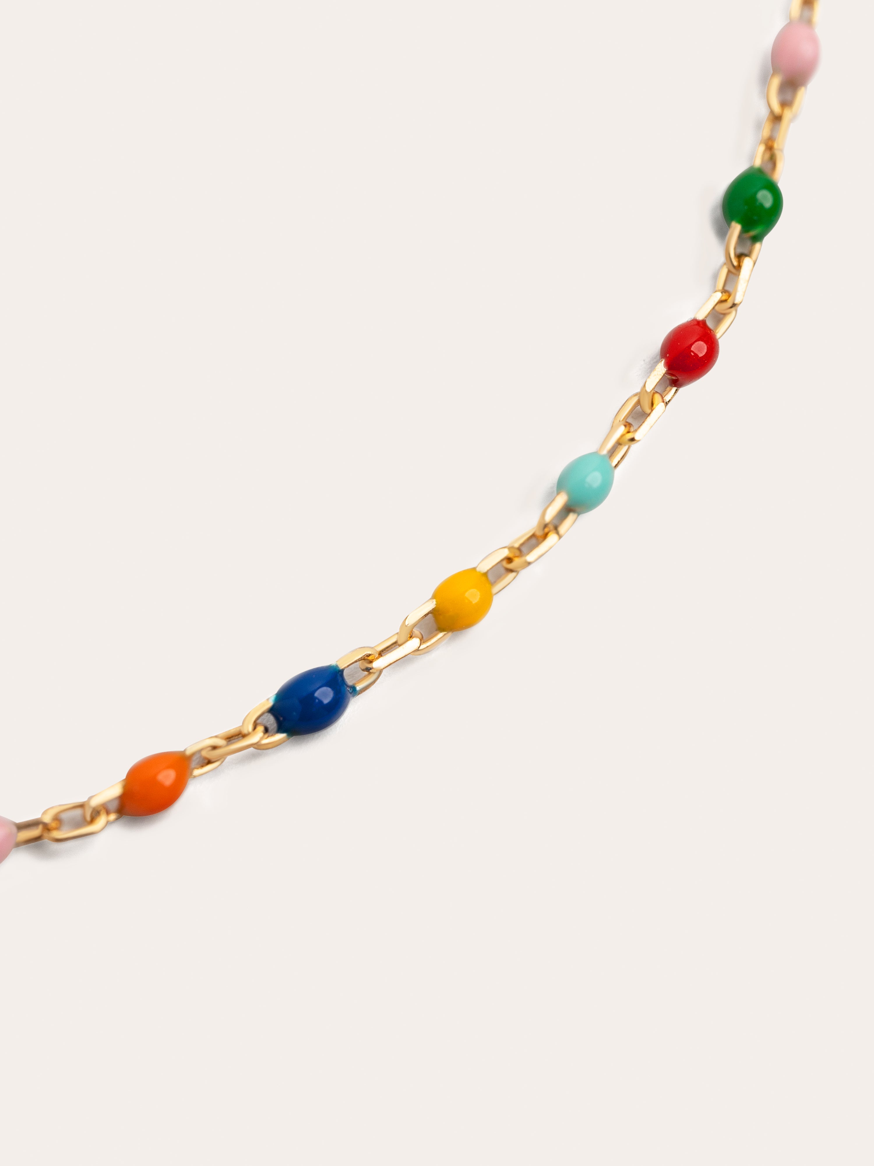 Colar Personalizado Colors Enamel Letter Banhado a Ouro