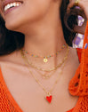 Colar Personalizado Colors Enamel Letter Banhado a Ouro