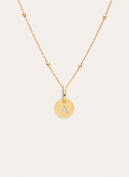 Colar Personalizado Mini Medallion Banhado a Ouro