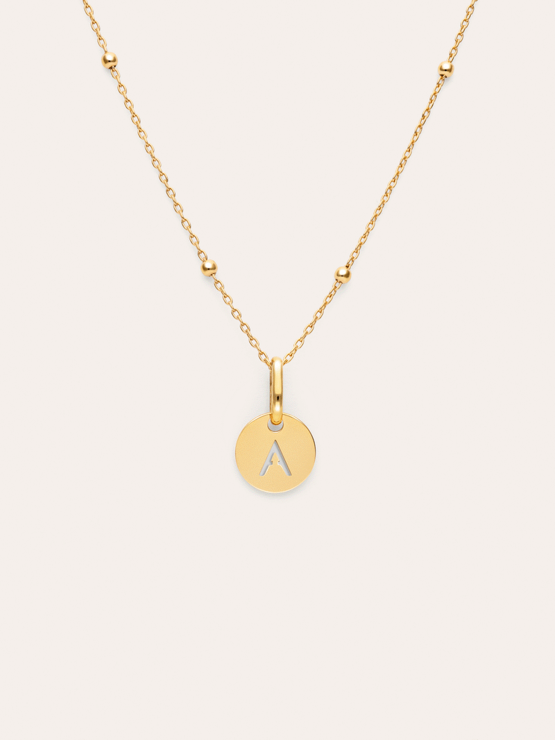 Colar Personalizado Mini Medallion Banhado a Ouro
