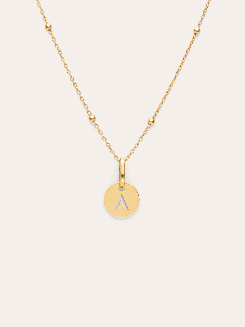 Colar Personalizado Mini Medallion Banhado a Ouro