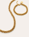 Geschenkset Halskette Big Rope und Armband Big Rope aus Stahl mit Goldbeschichtung