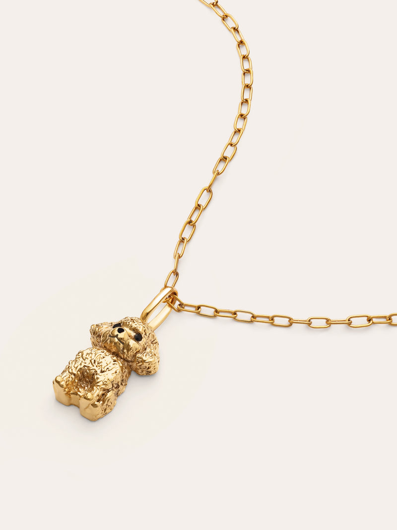 Geschenkset Halskette Fine Chic und Charm Toy-Pudel mit Goldbeschichtung