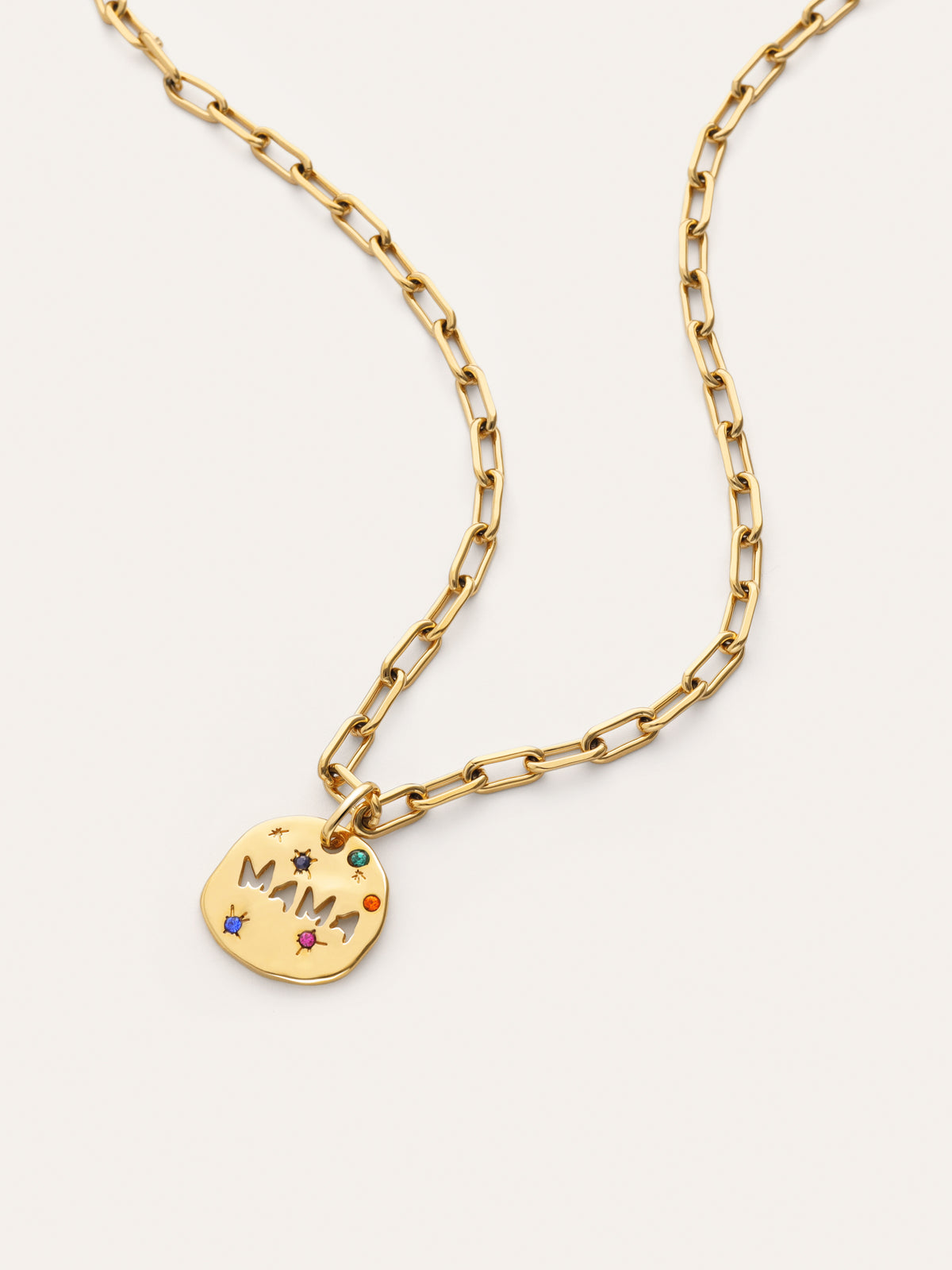 Pack Regalo Collar Long Chic y Charm Mamá Baño Oro