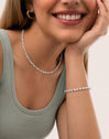 Geschenkset Armband und Halskette Nacary Colors Stahl mit Goldbeschichtung