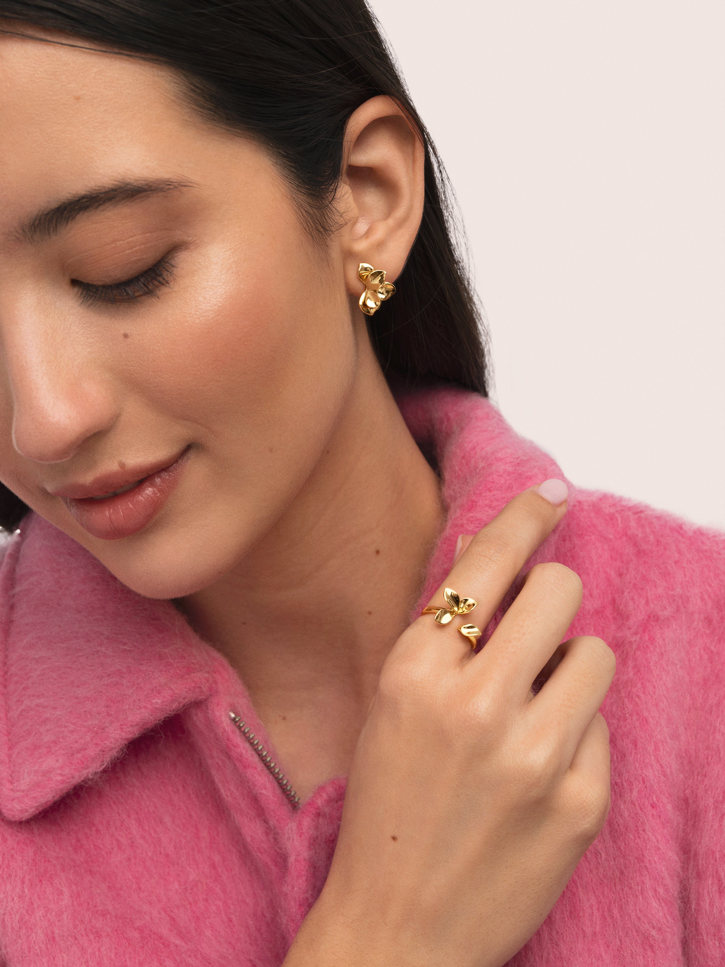 Zinnia Ring, vergoldet