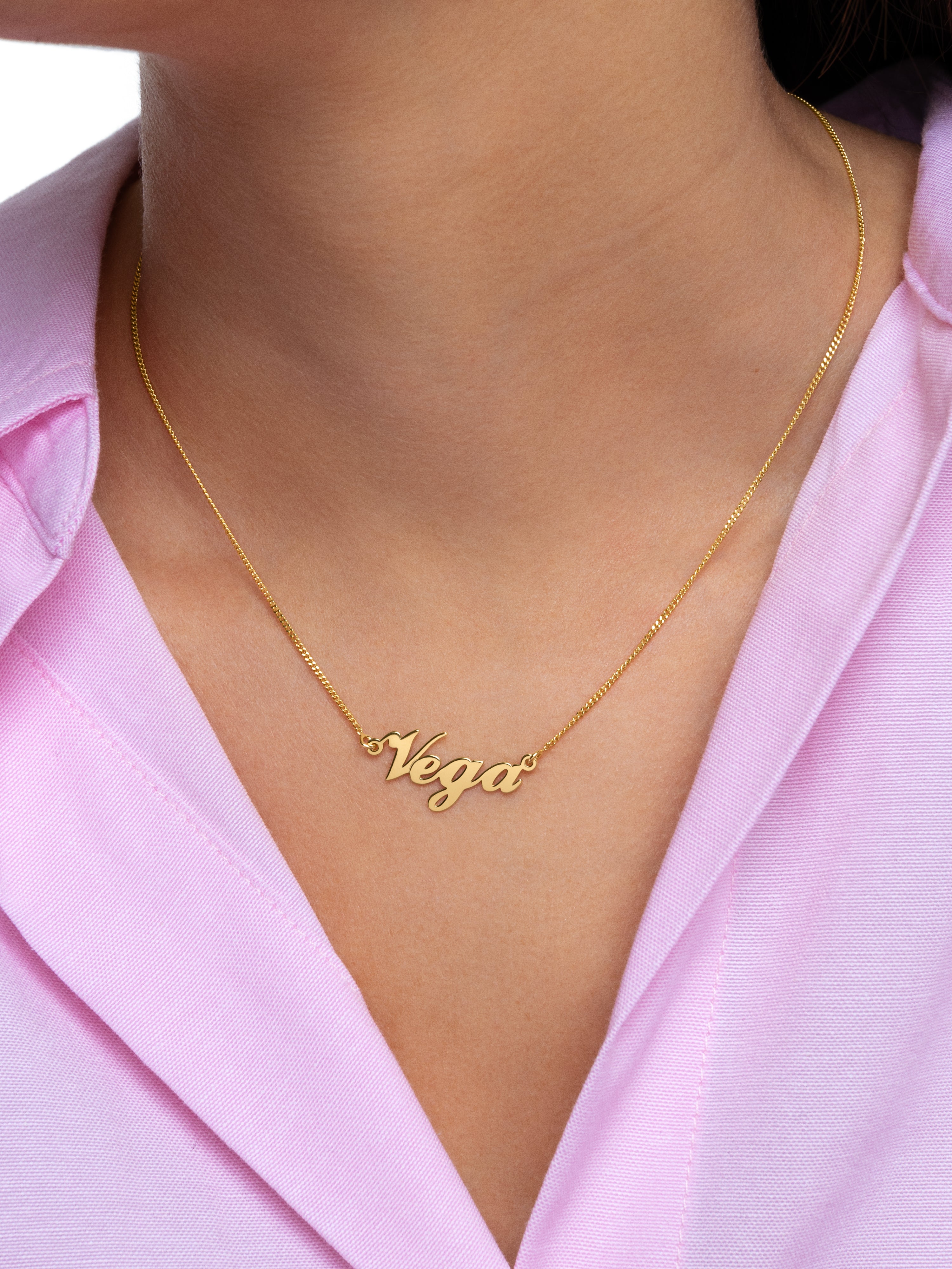 Carrie Personalized Gold Necklace