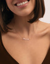 Carrie Personalisiertes Halskette Silber, Rosévergoldet
