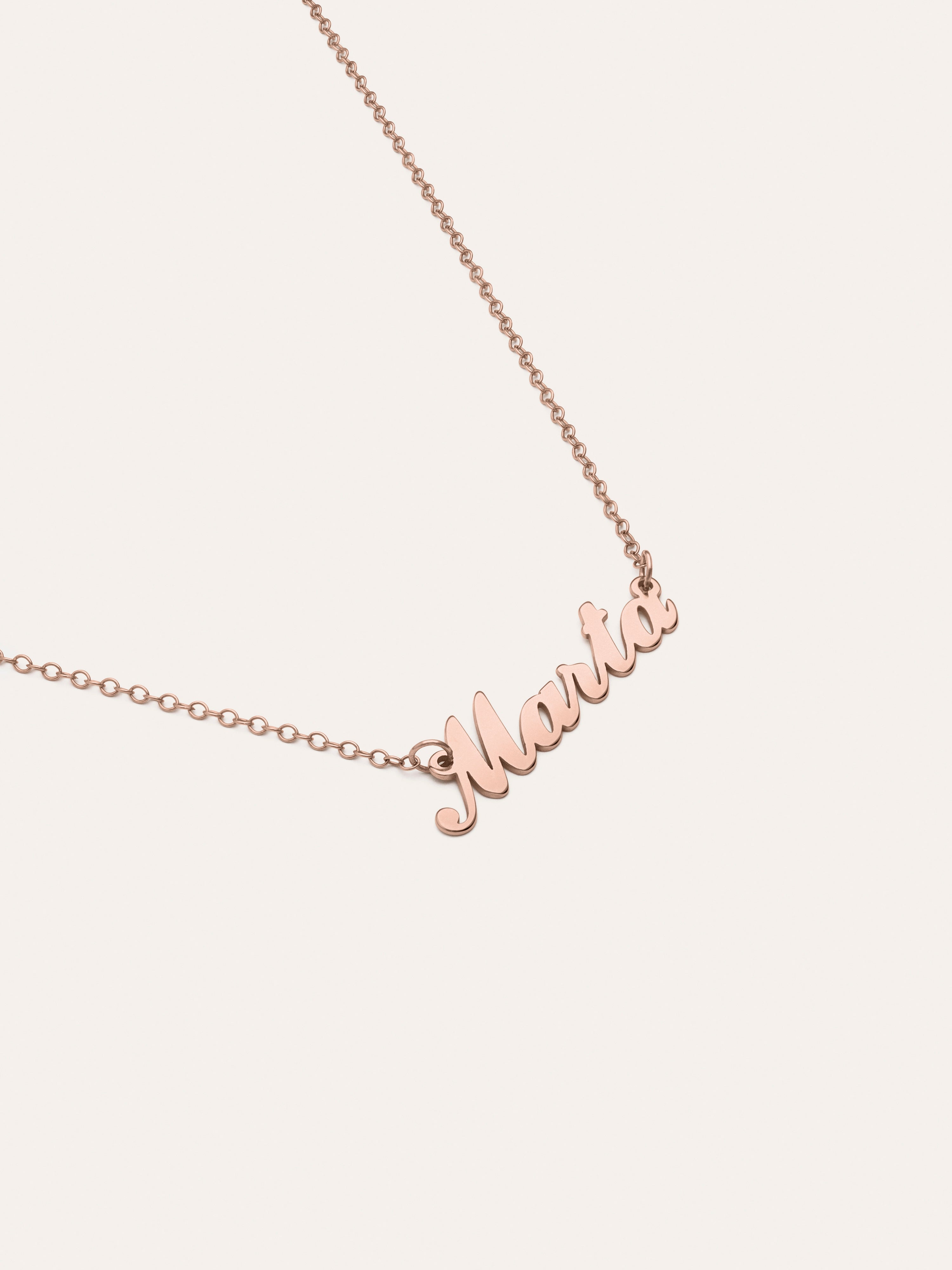 Carrie Personalisiertes Halskette Silber, Rosévergoldet