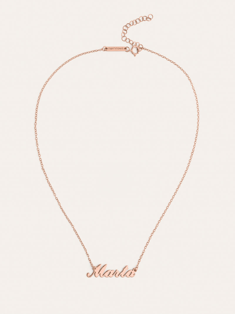 Carrie Personalisiertes Halskette Silber, Rosévergoldet