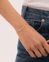 Gepersonaliseerde armband Carrie Zilver Goudverguld