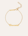 Gepersonaliseerde armband Carrie Zilver Goudverguld